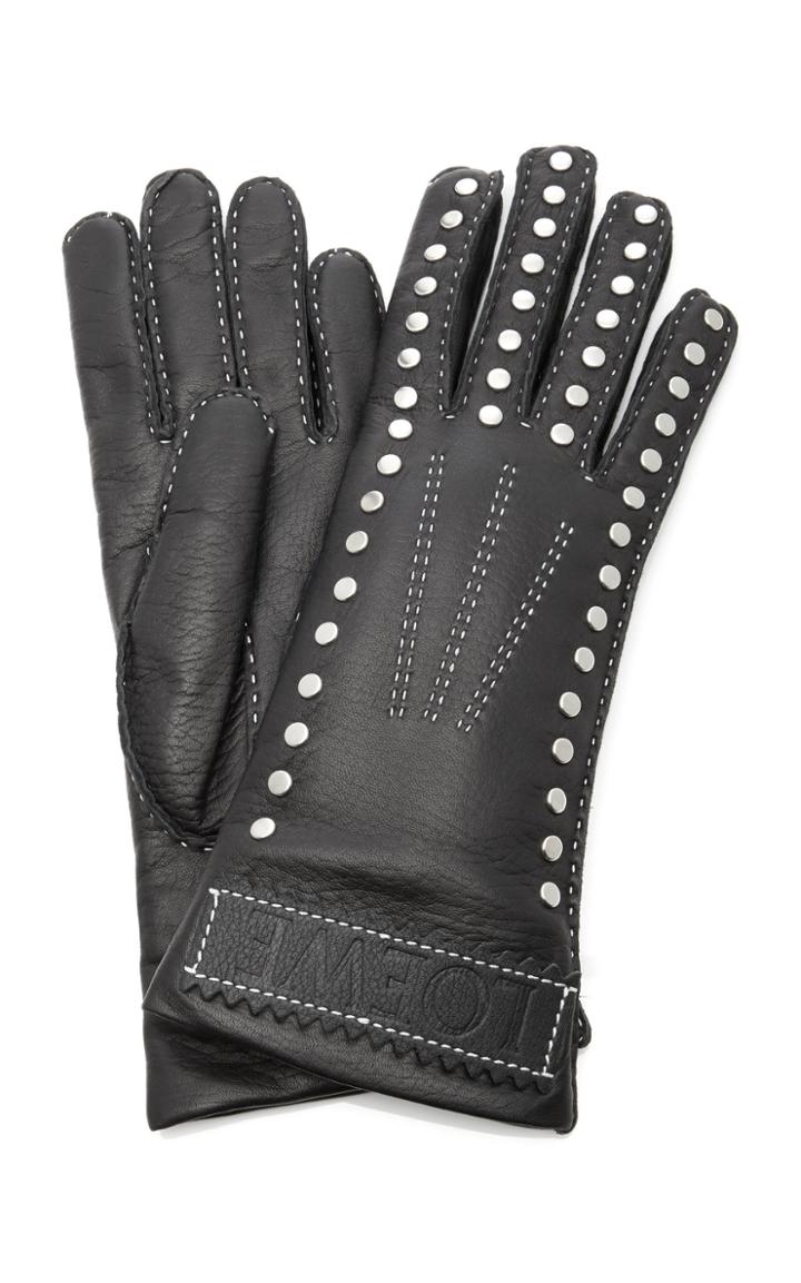 Loewe Studded Leather Gloves