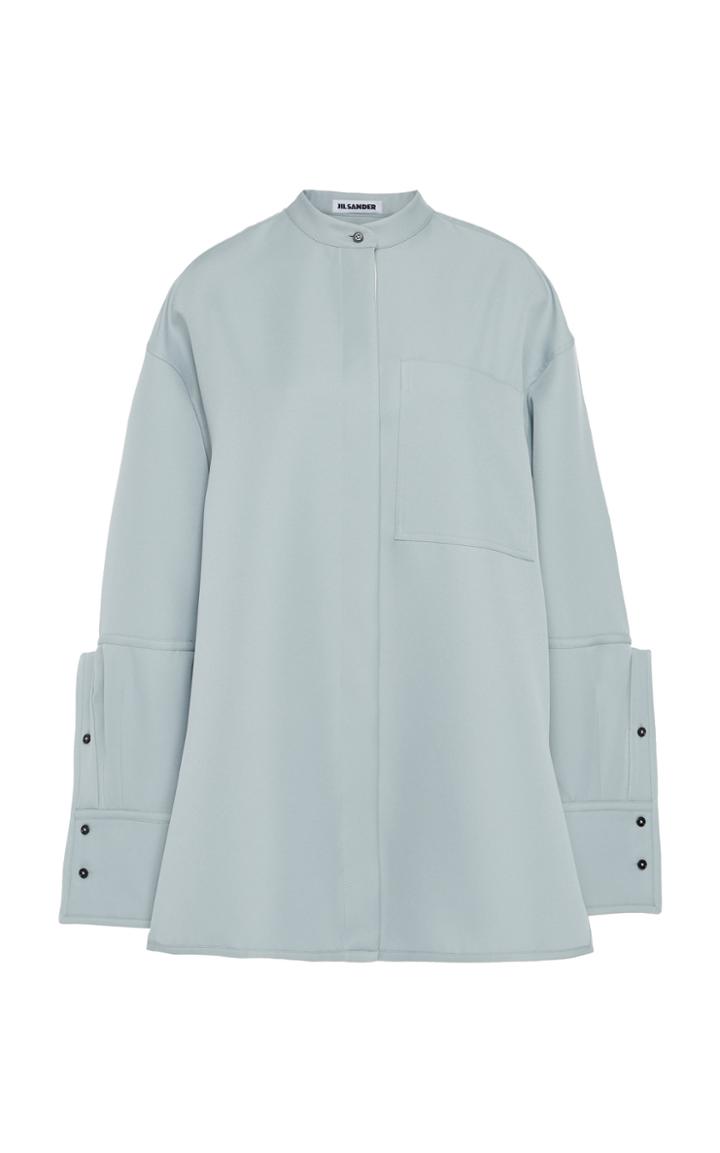 Jil Sander Gloria Collarless Cady Shirt