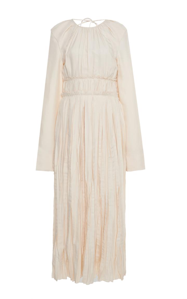 Moda Operandi Jil Sander Draped Plisse Dress