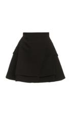 Moda Operandi Brandon Maxwell A-line Wool Silk Mini Skirt