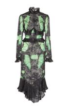 Francesco Scognamiglio Printed Ruffled Dress