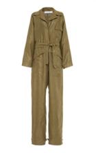Moda Operandi Gabriela Hearst Phoebus Collared Hemp Jumpsuit Size: 38