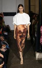 A.w.a.k.e. Catherine High-rise Cotton-blend Pencil Skirt