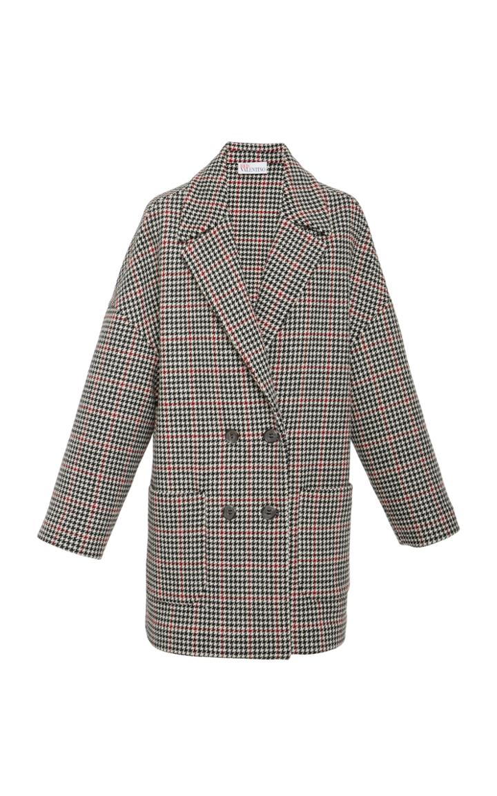 Red Valentino Oversized Houndstooth Coat