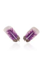 Luz Camino Exclusive Purple Feather Earrings