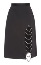 Christopher Kane Satin Cupchain Cutout Skirt