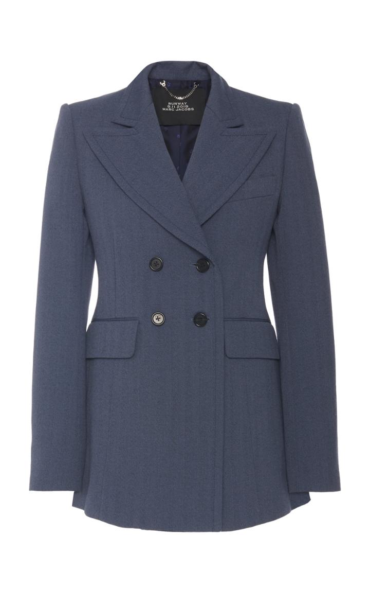 Moda Operandi Marc Jacobs Wool Double-breasted Blazer Size: 0