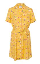 Hvn Exclusive Maria Floral-print Silk Mini Shirt Dress