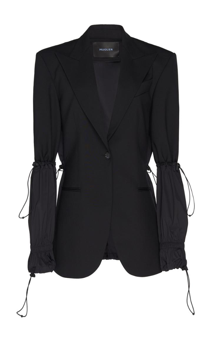 Moda Operandi Mugler Drawstring Tailored Jacket Size: 34