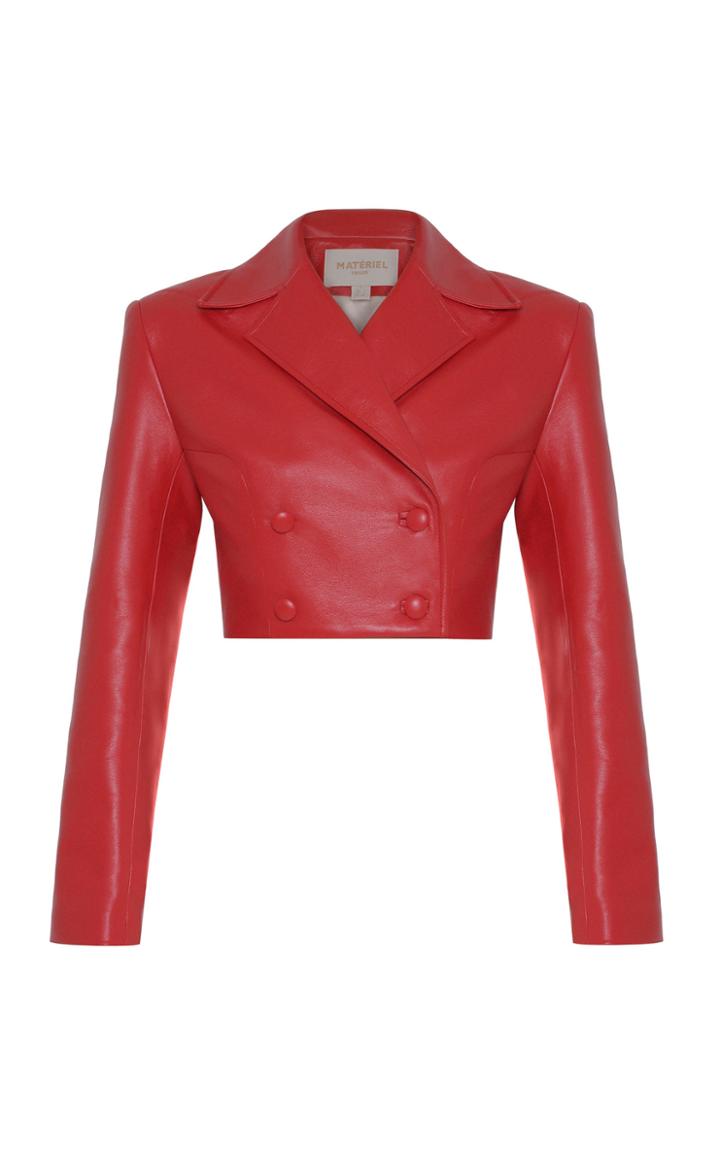 Moda Operandi Matriel Faux Leather Bolero Blazer