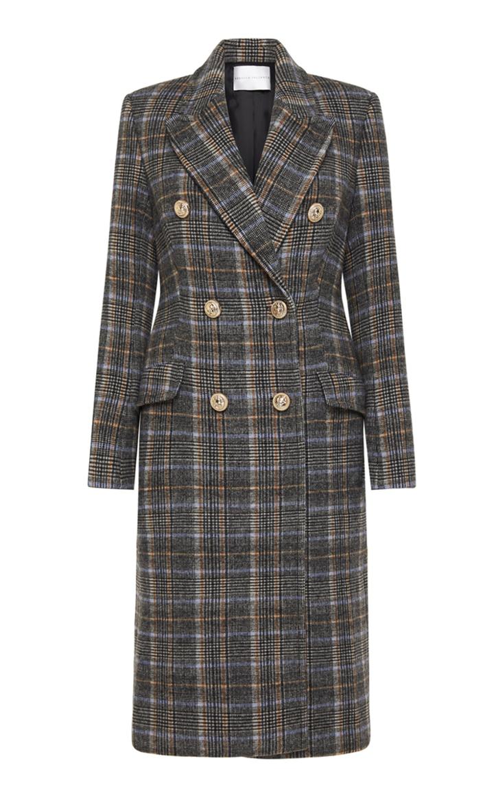 Moda Operandi Rebecca Vallance Rachida Checked Wool-blend Double-breasted Coat