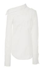 Monse Off-the-shoulder Spliced Cotton-poplin Shirt