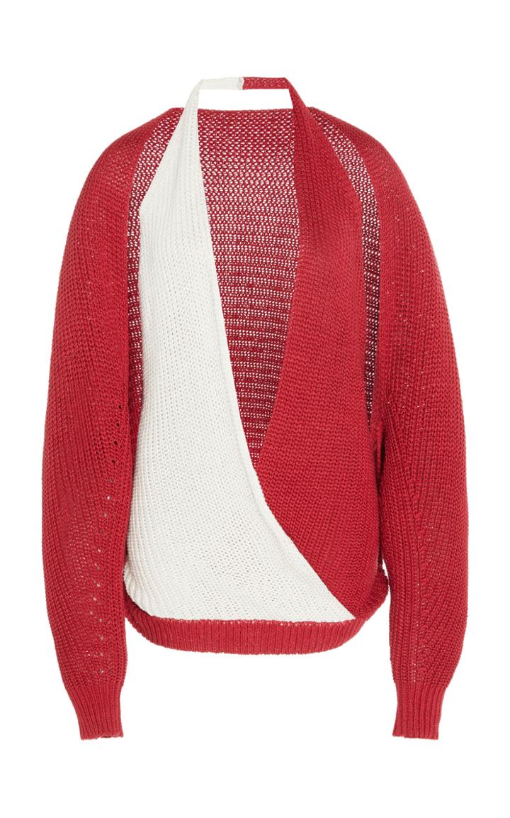 Hellessy Martinez Halterneck Cotton Ribbed-knit Top
