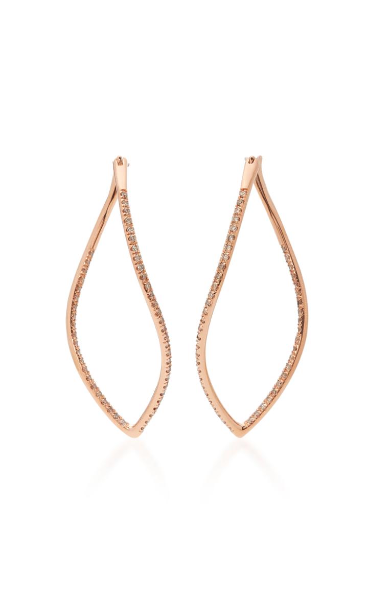 Mattioli Navettes 18k Rose Gold Diamond Earrings