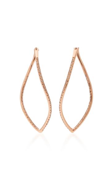 Mattioli Navettes 18k Rose Gold Diamond Earrings