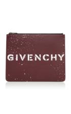 Givenchy Graffiti-print Large Leather Pouch