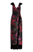 Markarian Exclusive Velvet-trimmed Silk-blend Brocade Gown