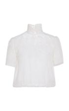 Thierry Colson Sabrina Lace Cotton Silk Blend Blouse