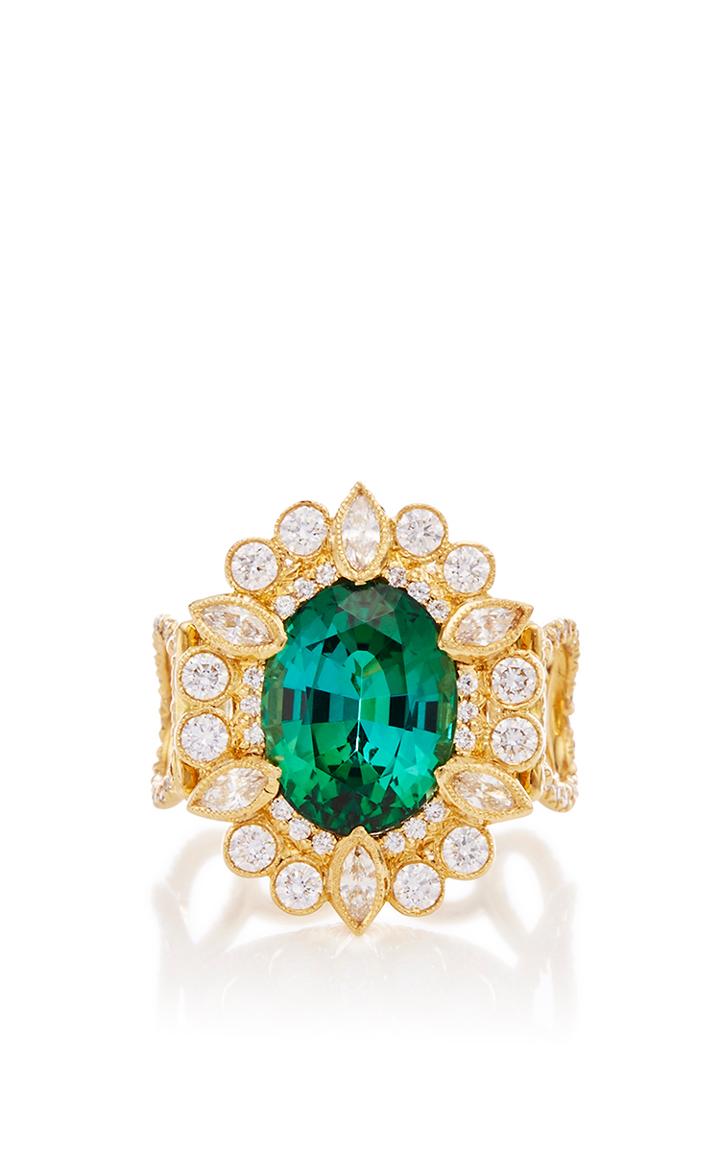 Erica Courtney Tourmaline And Diamond Suzie Ring