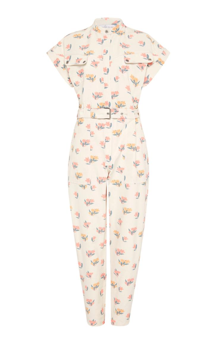 Moda Operandi Rebecca Vallance Hadi Floral Cotton-blend Jumpsuit