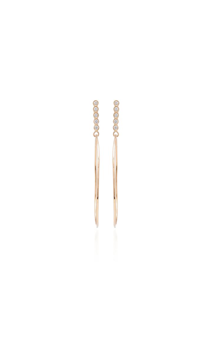 Sophie Ratner Two-tier 14k Gold Diamond Hoop Earrings