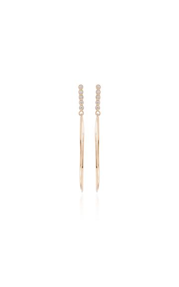 Sophie Ratner Two-tier 14k Gold Diamond Hoop Earrings