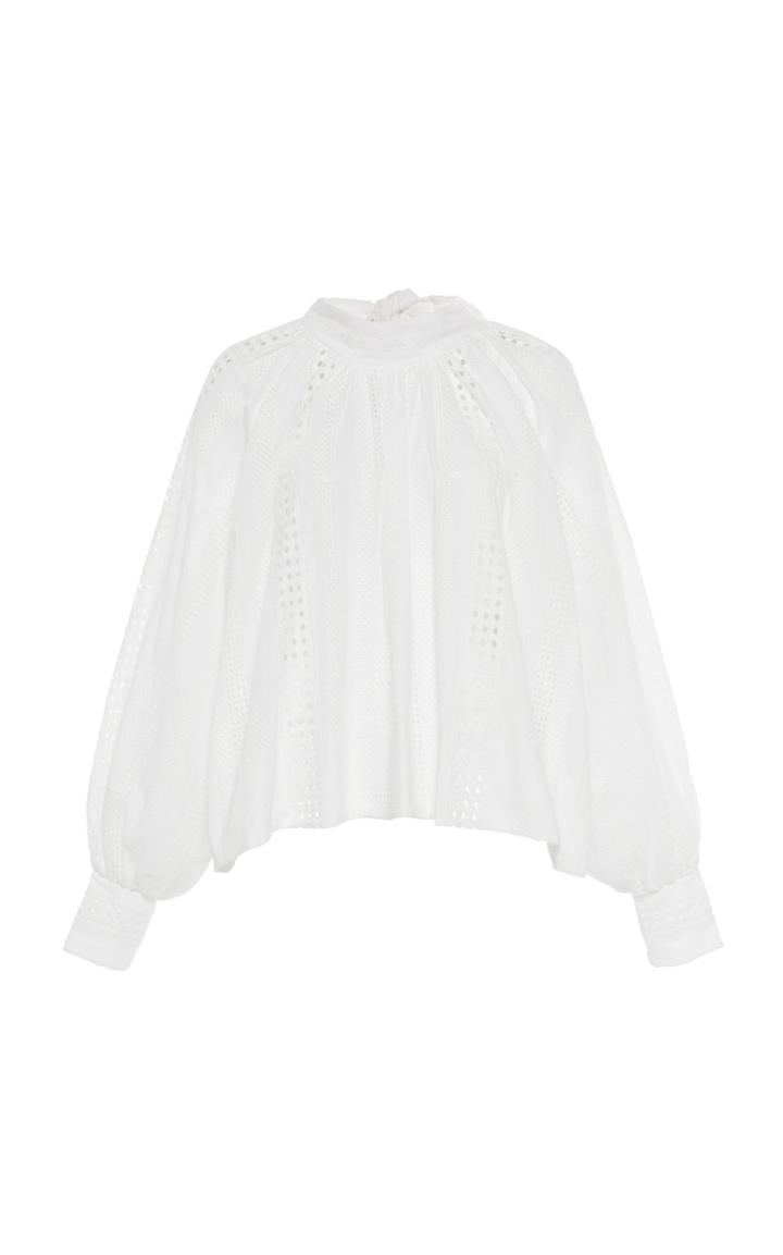 Moda Operandi White Story Camilla Broderie Anglaise Top Size: 6