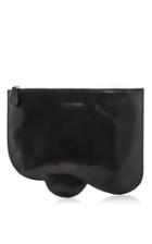 Simone Rocha Black Scalloped Leather Clutch