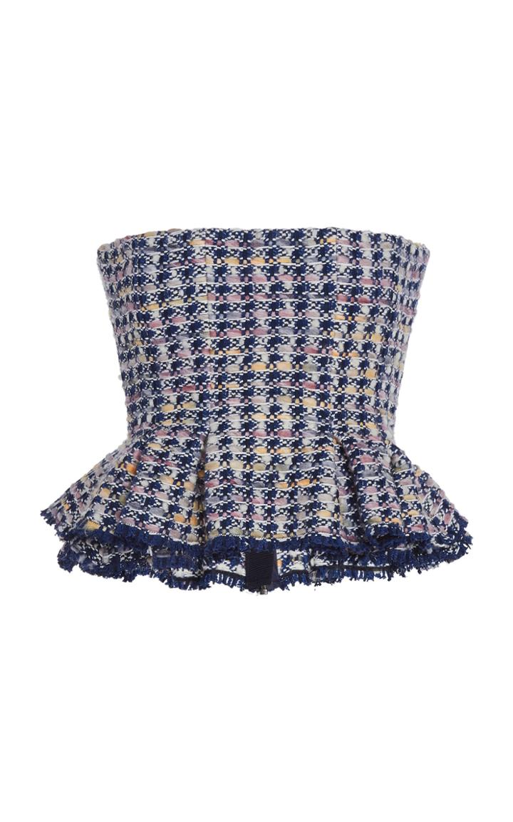 Brock Collection Palma Peplum Tweed Top
