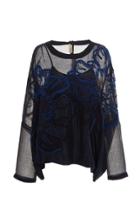 Pro Sheer Embroidered Silk-cotton Top
