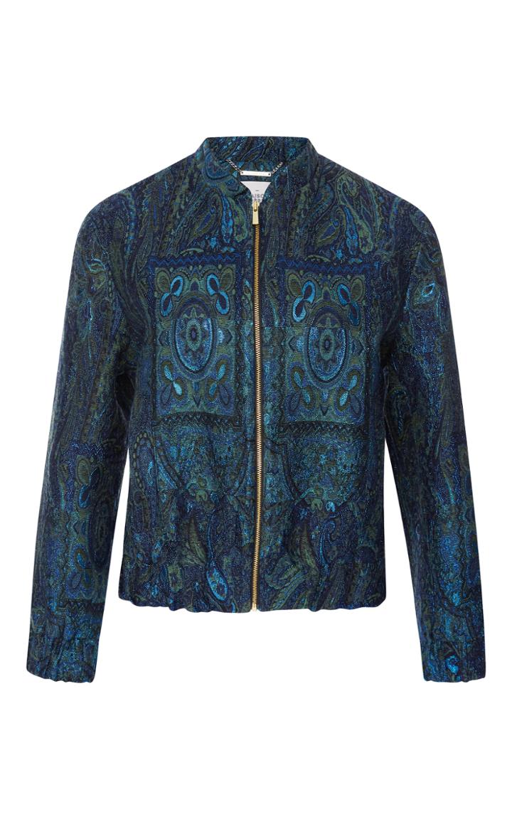 Maison Pre Jacquard Lurex Bomber Jacket