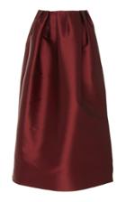 Cyclas Gathered Satin Midi Skirt
