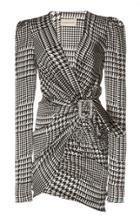 Alexandre Vauthier Herringbone Silk Dress
