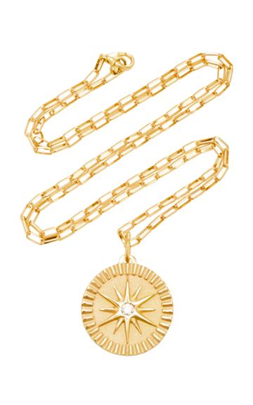 Pamela Zamore Twelve Point Star 18k Gold And Diamond Necklace