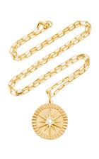 Pamela Zamore Twelve Point Star 18k Gold And Diamond Necklace