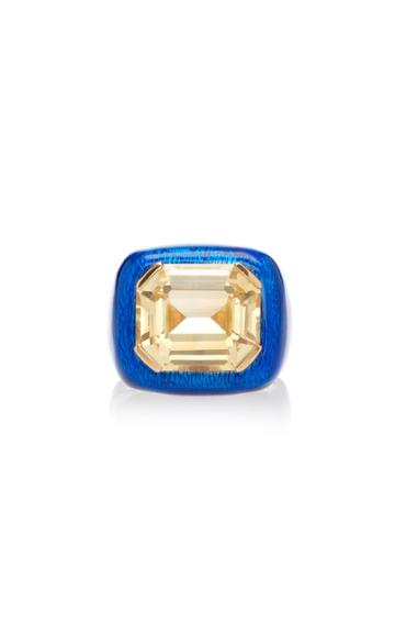 Sabbadini Gold Bronze And Sapphire Ring