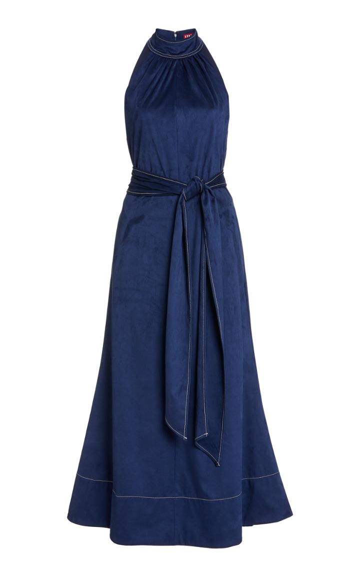 Moda Operandi Staud Blonde Vegan Suede Dress