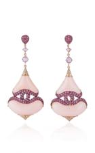 Wendy Yue 18k Rose Gold Pink Opal Drop Earrings