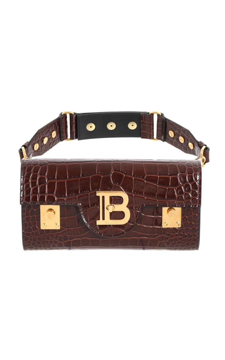 Moda Operandi Balmain Bbuzz 23 Croc-effect Leather Belt Bag