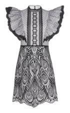 Andrew Gn Ruffle Sleeve Poplin Mini Dress