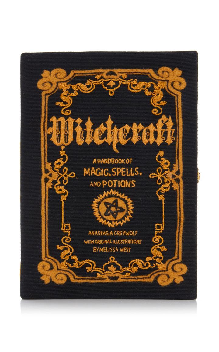 Olympia Le-tan Witchcraft Appliqud Embroidered Canvas Clutch
