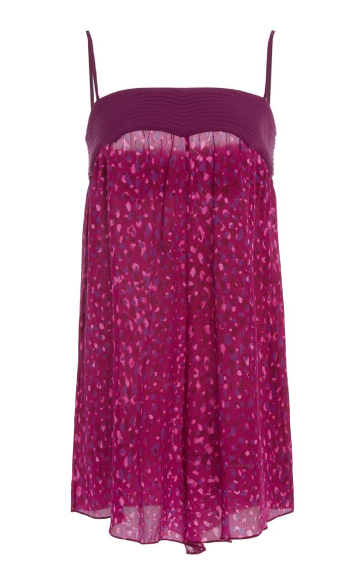 Adriana Degreas Pomegranate Silk Playsuit