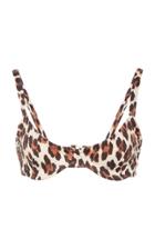 Caroline Constas Mykela Leopard Bikini Top