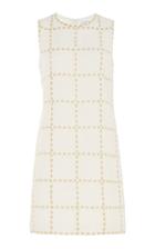 Moda Operandi Andrew Gn Check-detailed Wool Mini Shift Dress