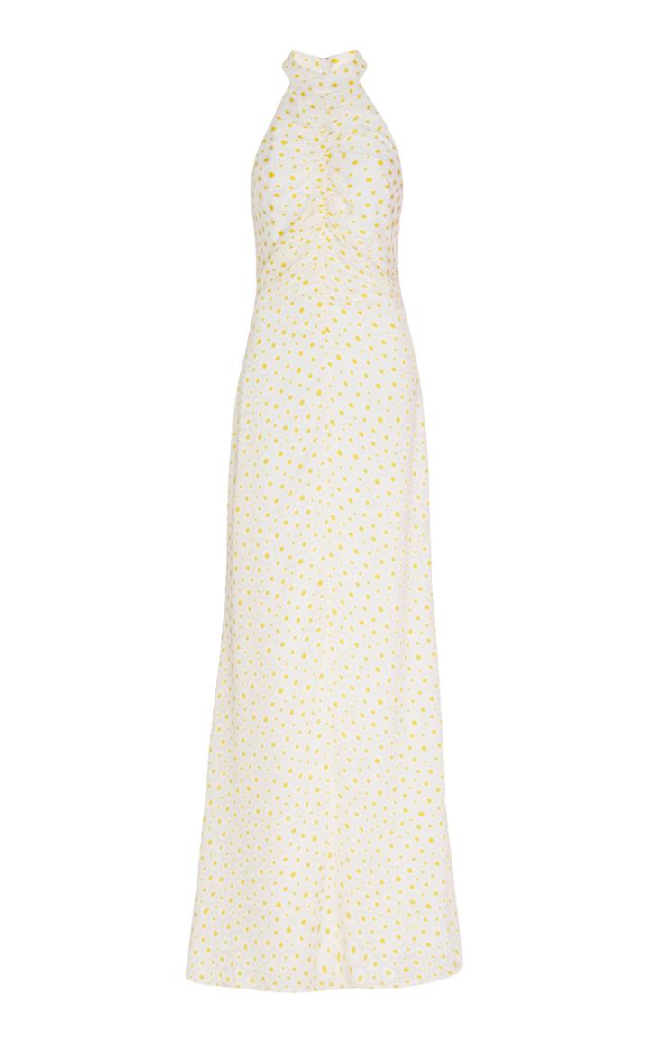 Staud Coastal Sunflower Satin Gown