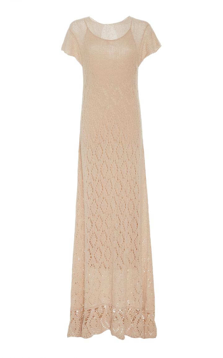 Ryan Roche Bottom Ruffle Crochet Dress