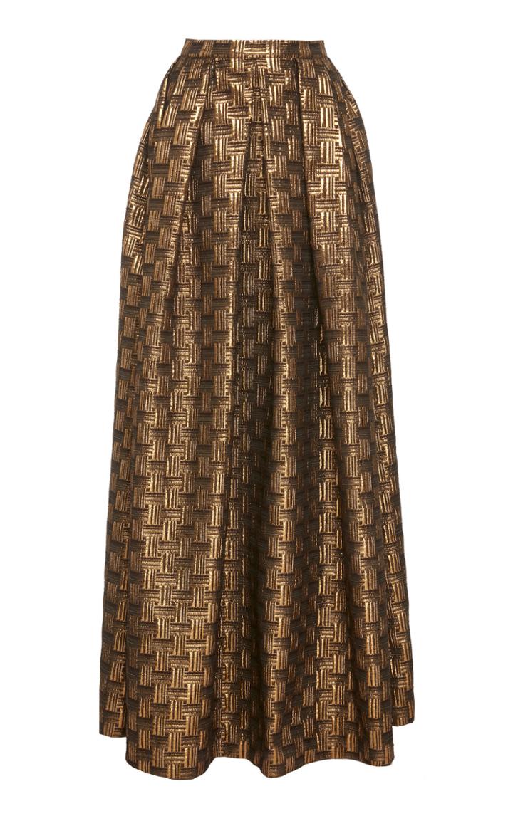 Zuhair Murad Metallic Jacquard A-line Skirt