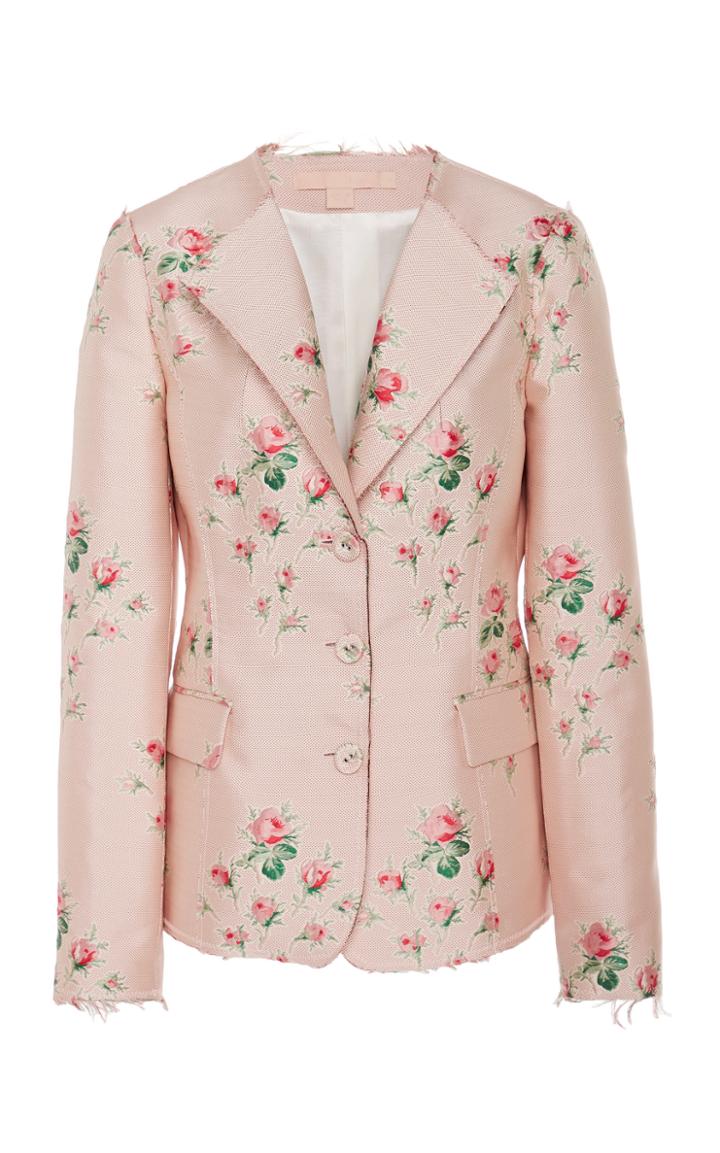 Brock Collection Portman Collarless Duchess Satin Jacket