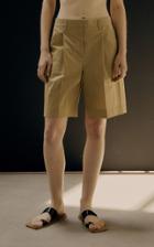 Moda Operandi Low Classic Pleated Cotton-blend Poplin Shorts