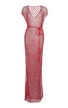 My Beachy Side Beaded Open-knit Maxi Dress